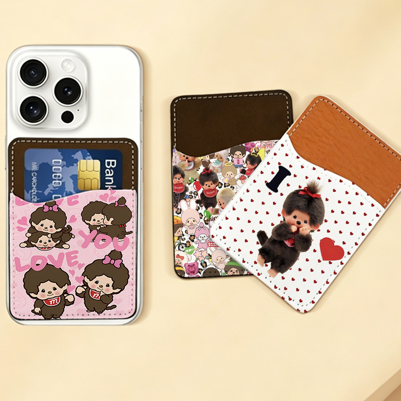 Card Top Loader - MONCHHICHI Telefon Cüzdanı Kadın Erkek PU
