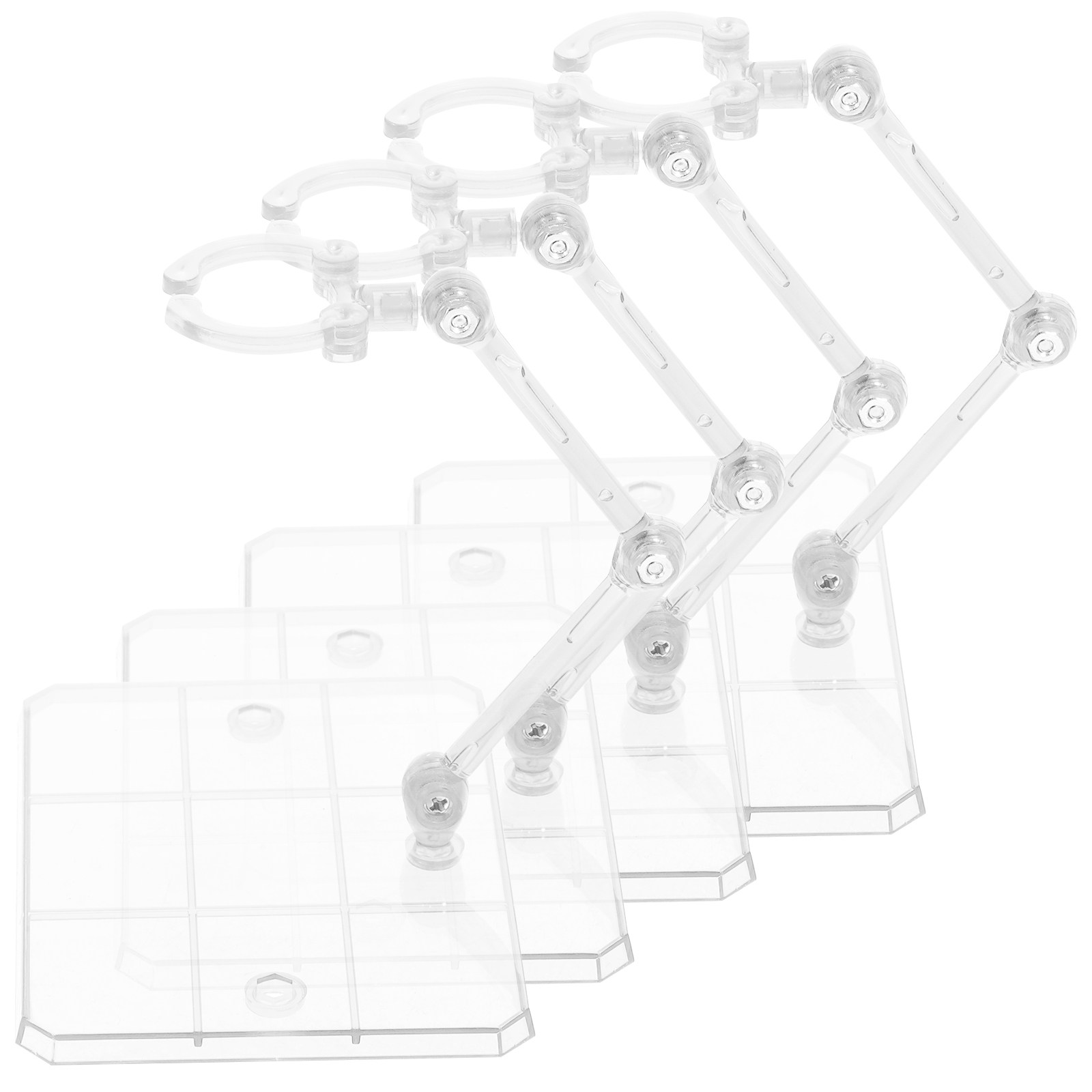 Action Figure Stand - 4 Adet Plastik Figür Standı, Aksiyon