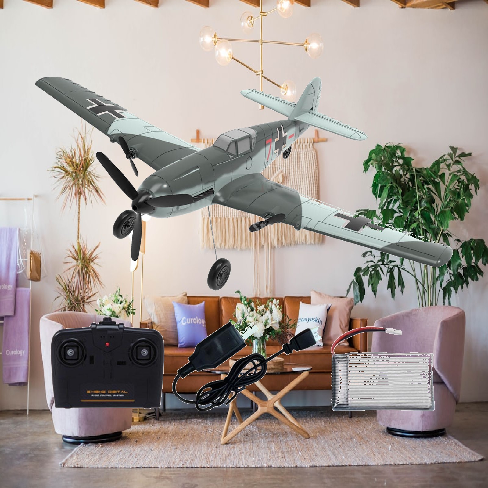 Model Airplane Plastic - RC Uçak Kolay Kontrol Uçan Oyuncak