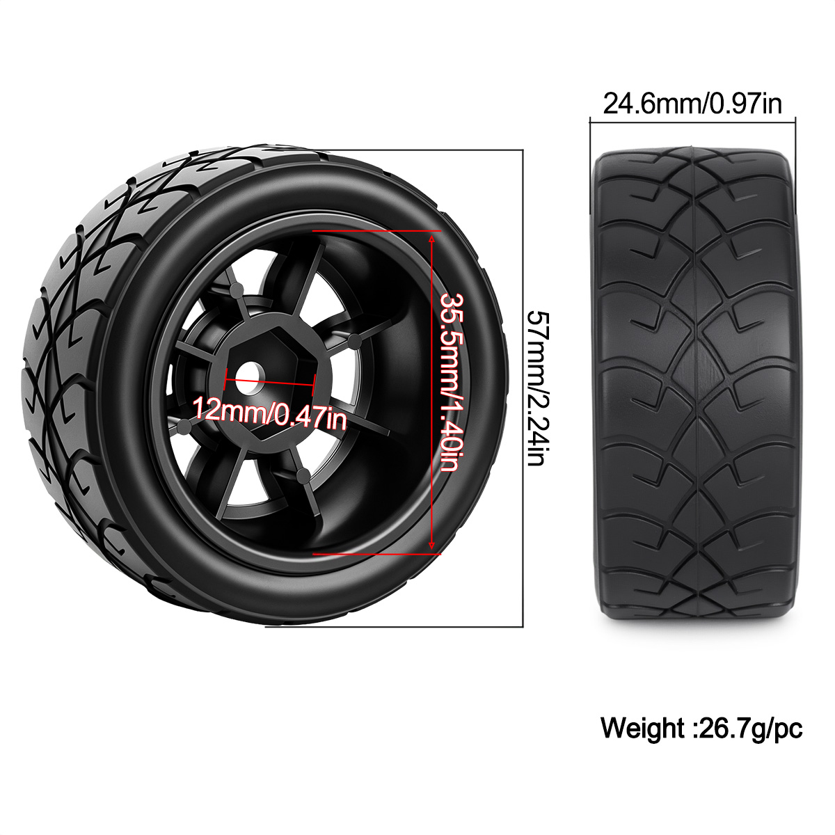 4 Adet 12mm Altıgen Kauçuk Yar - Tamiya Model Rc Car incelemesi ve fiyatı