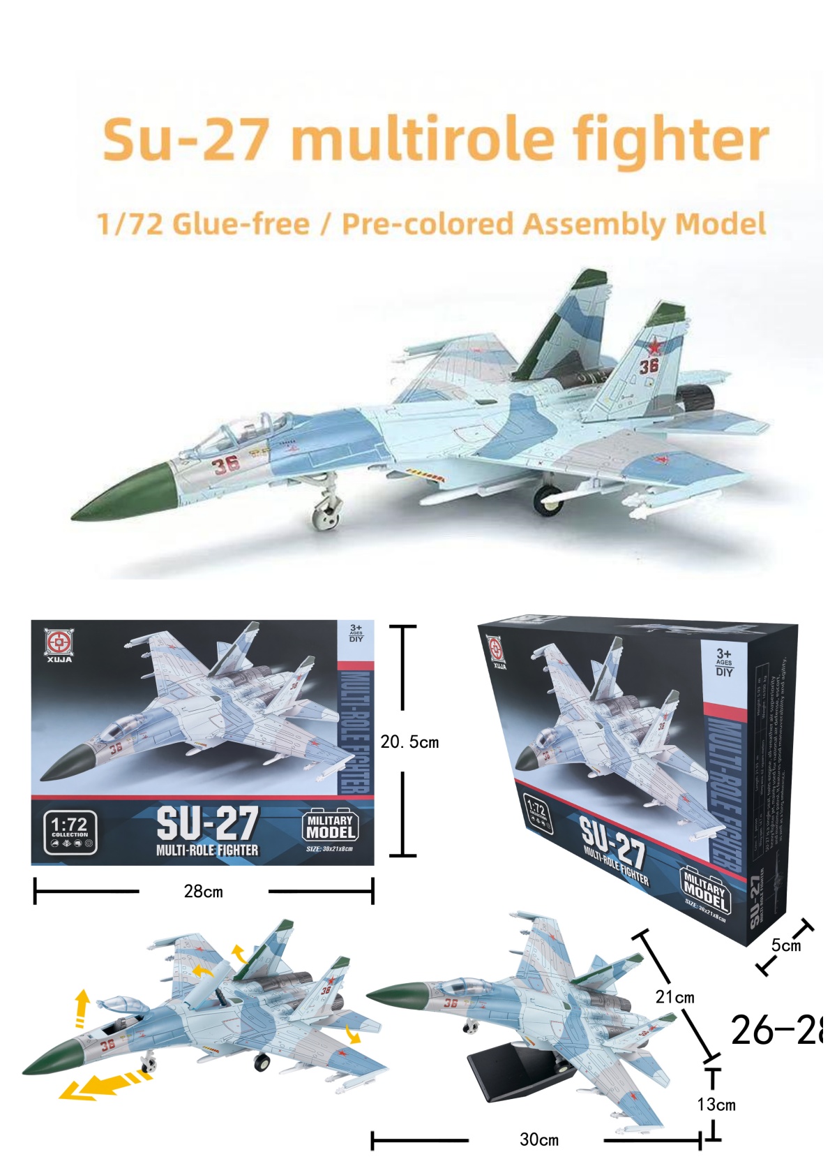 ABS 1/72 Ölçekli Uçak SU27 Çok - Model Airplane Plastic incelemesi ve fiyatı